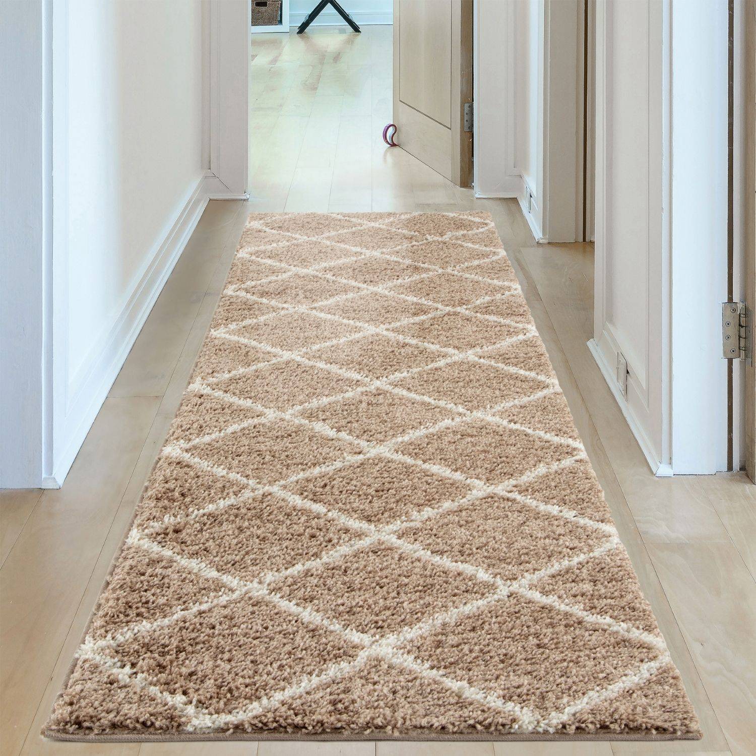 Moroccan Beige Shaggy Rug | 520 - PN Home