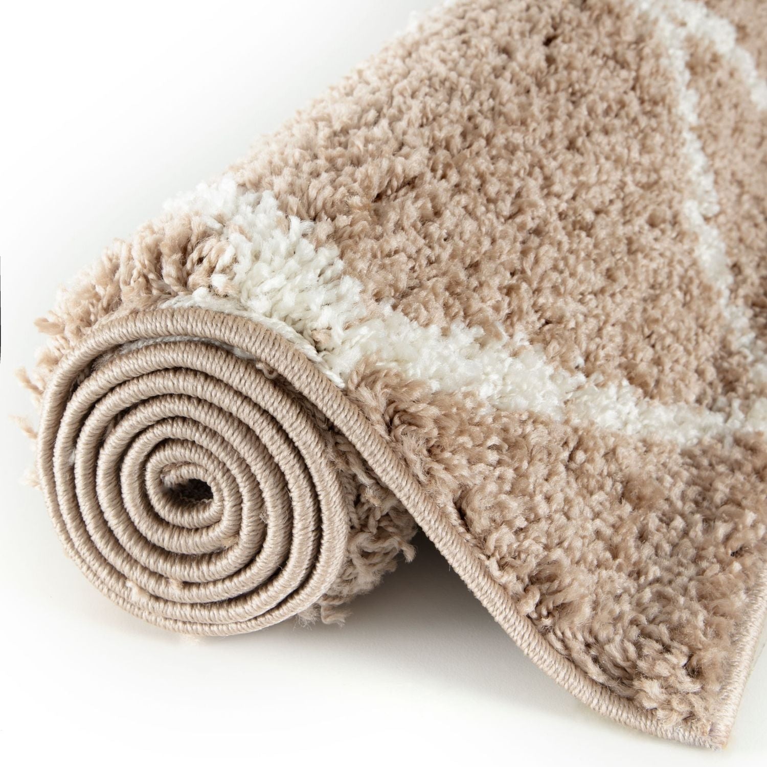 Moroccan Beige Shaggy Rug | 520 - PN Home
