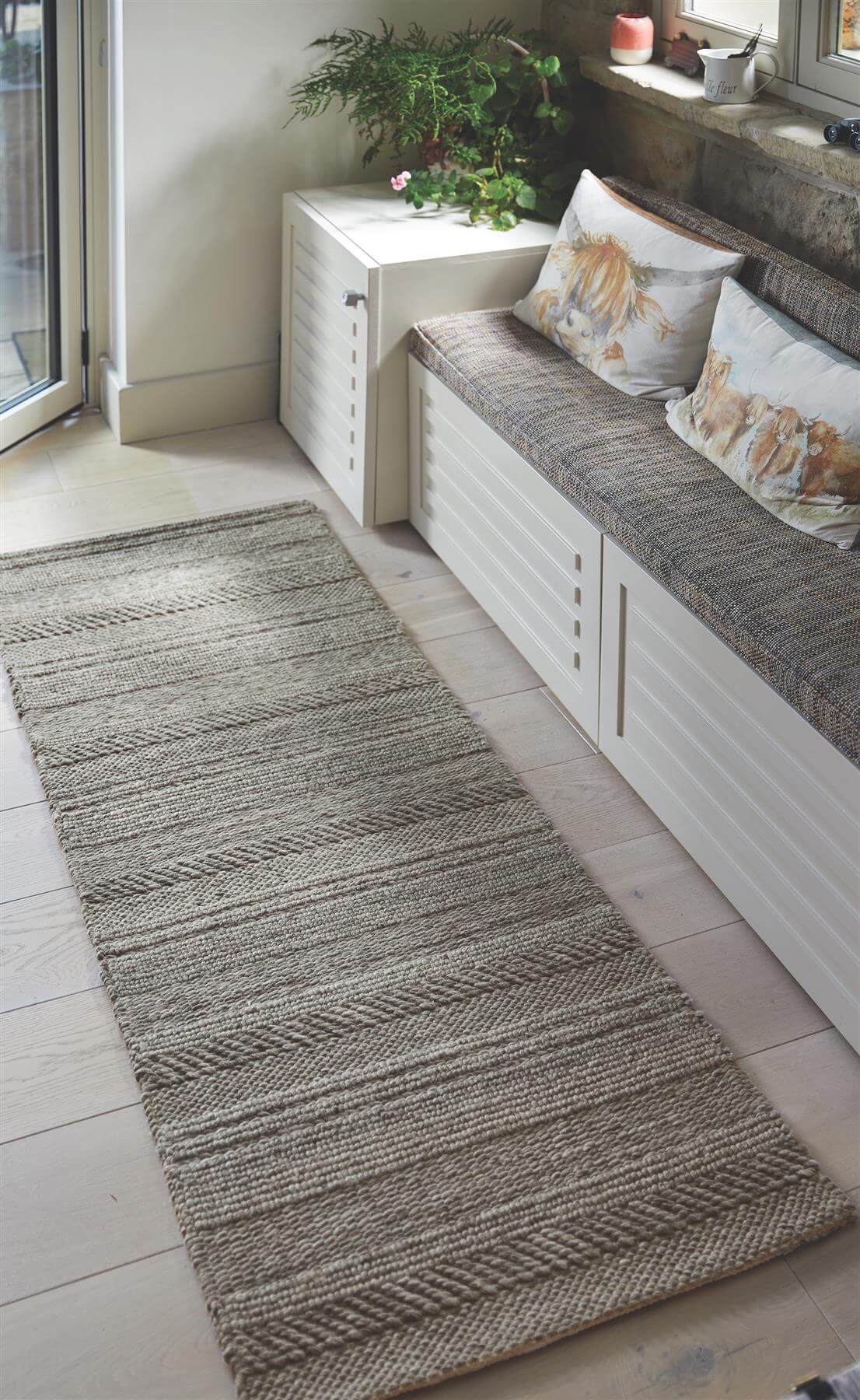 Chunky Natural/Grey Knitted Rug - PN Home
