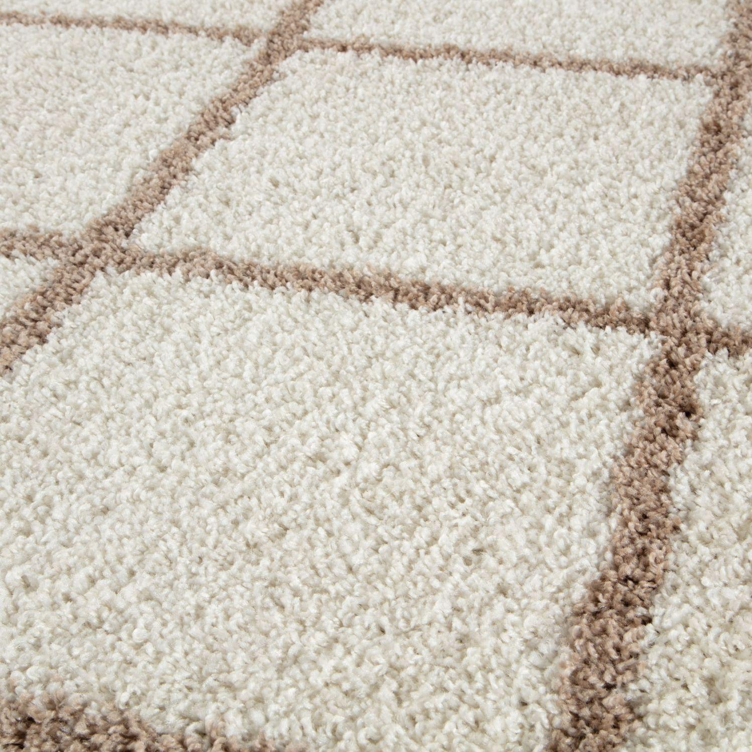 Moroccan Ivory Shaggy Rug | 530 - PN Home