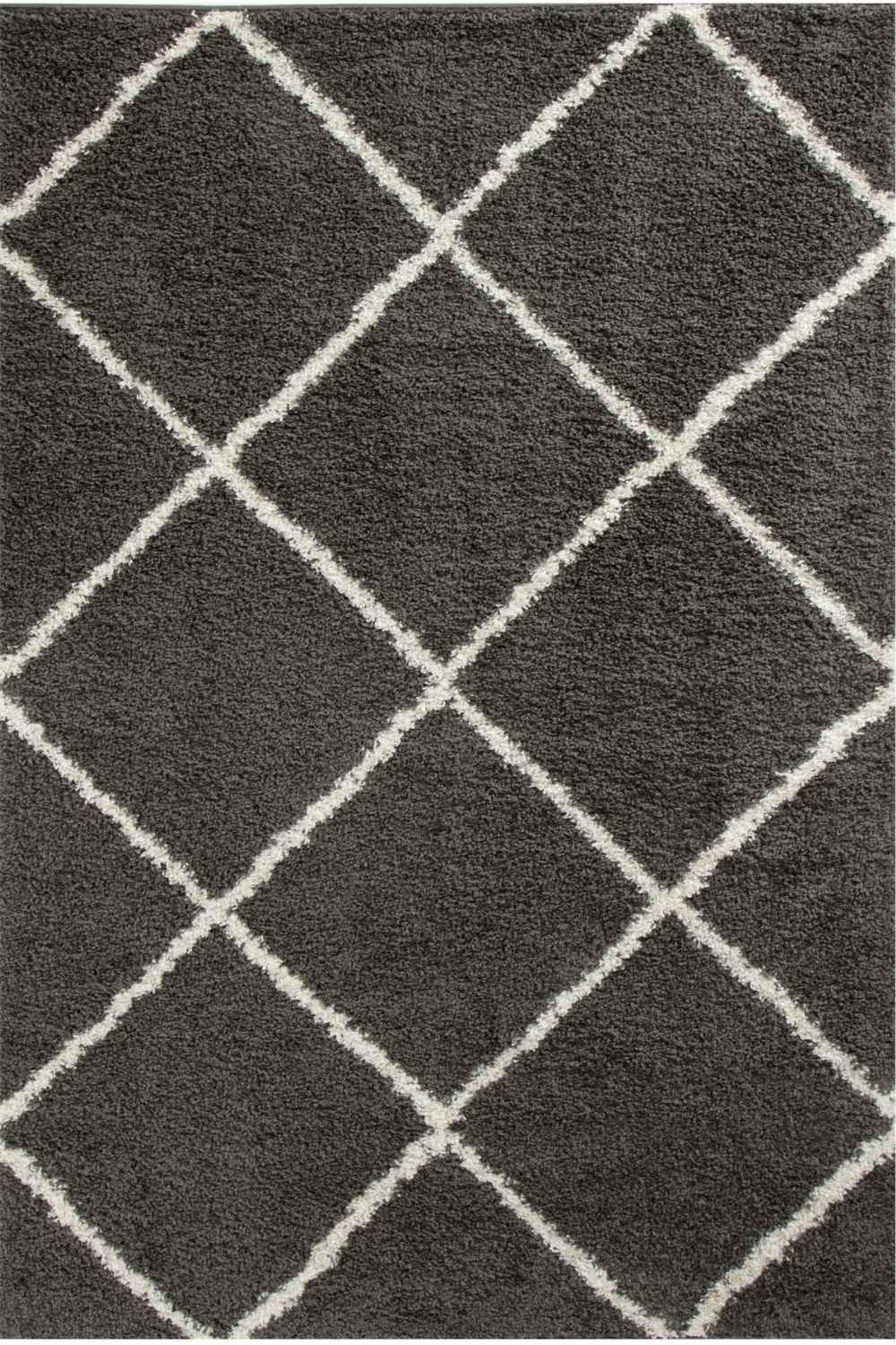 Moroccan Dark Grey Shaggy Rug | 540 - PN Home
