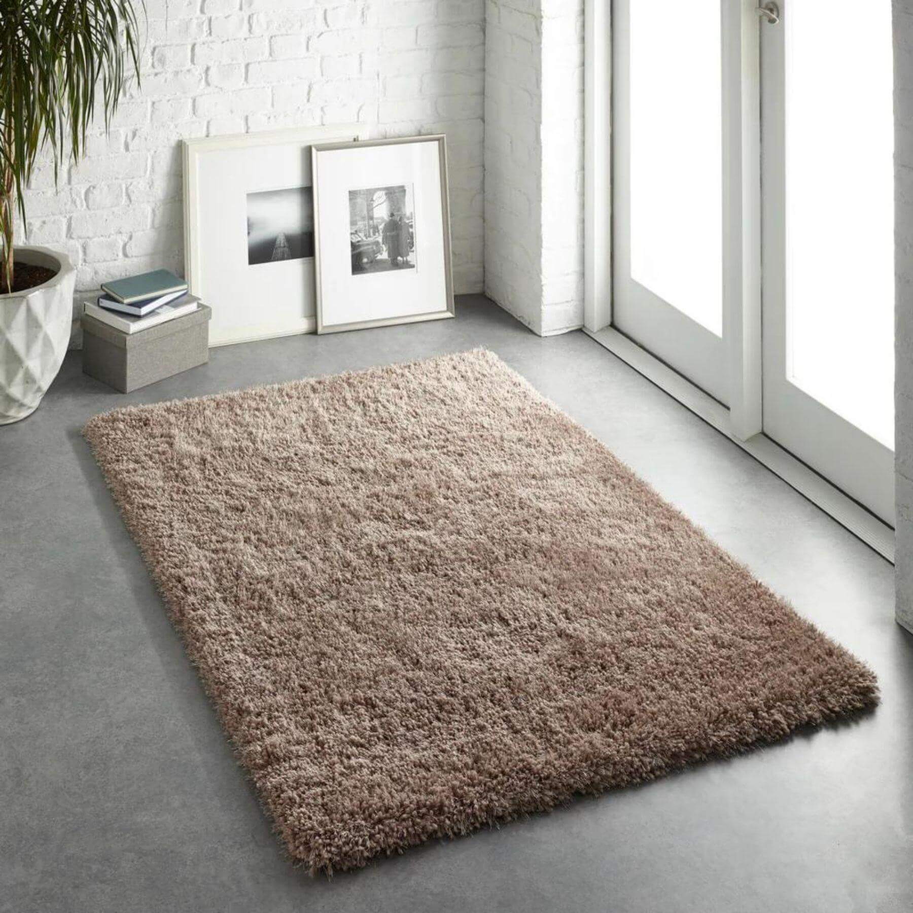 Chicago Latte Shaggy Rug - PN Home