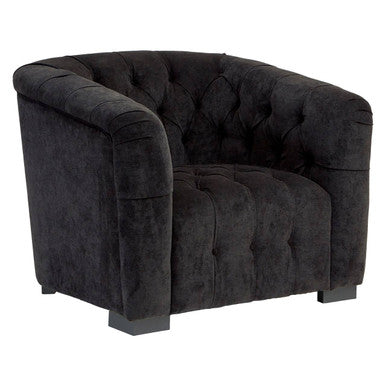 Fenton Black Fabric Armchair - PN Home