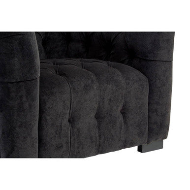 Fenton Black Fabric Armchair - PN Home