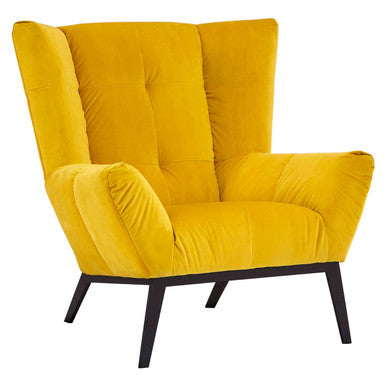 Maiko Yellow Fabric Armchair - PN Home