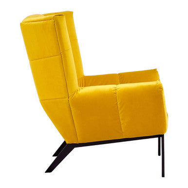 Maiko Yellow Fabric Armchair - PN Home