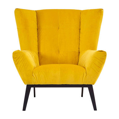 Maiko Yellow Fabric Armchair - PN Home