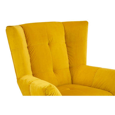 Maiko Yellow Fabric Armchair - PN Home