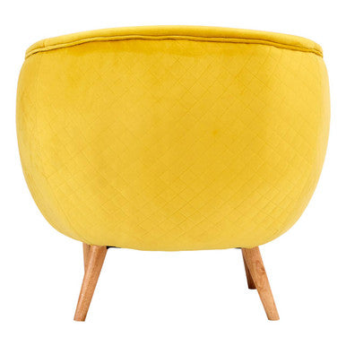 Oscar Yellow Fabric Chair