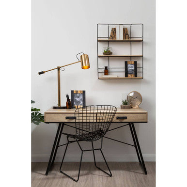 District Black Metal Wire Chair