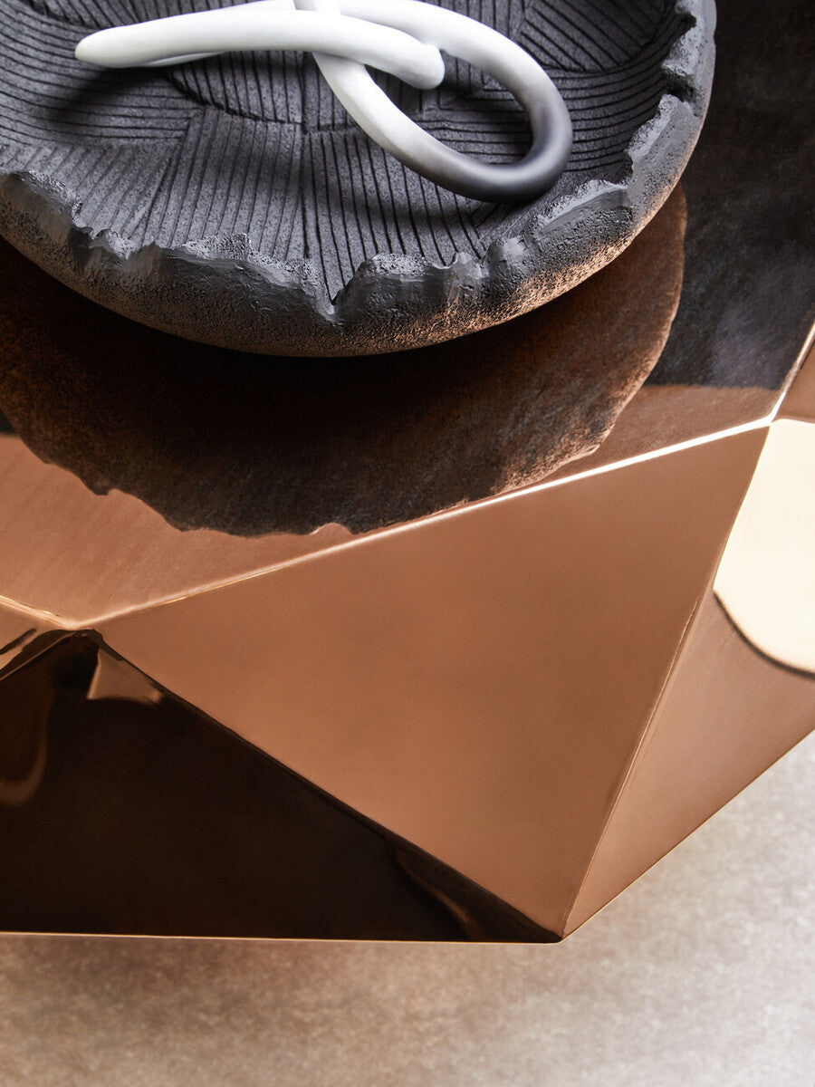 Allure Rose Gold Diamond Cut Coffee Table - PN Home