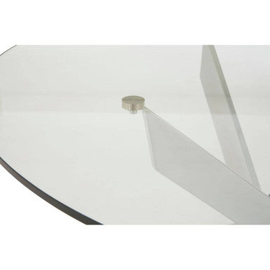 Allure Round Dining Table With Chrome Intersected Legs - PN Home