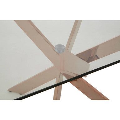 Allure Rectangular Rose Gold Dining Table - PN Home