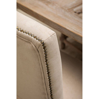 Lyon Linen Dining Chair with Oak Wood Whitewash Finish - PN Home