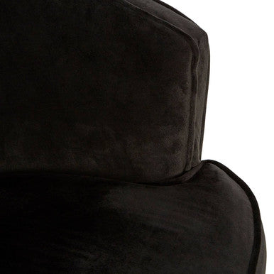 Louxor Black Velvet Round Chair - PN Home