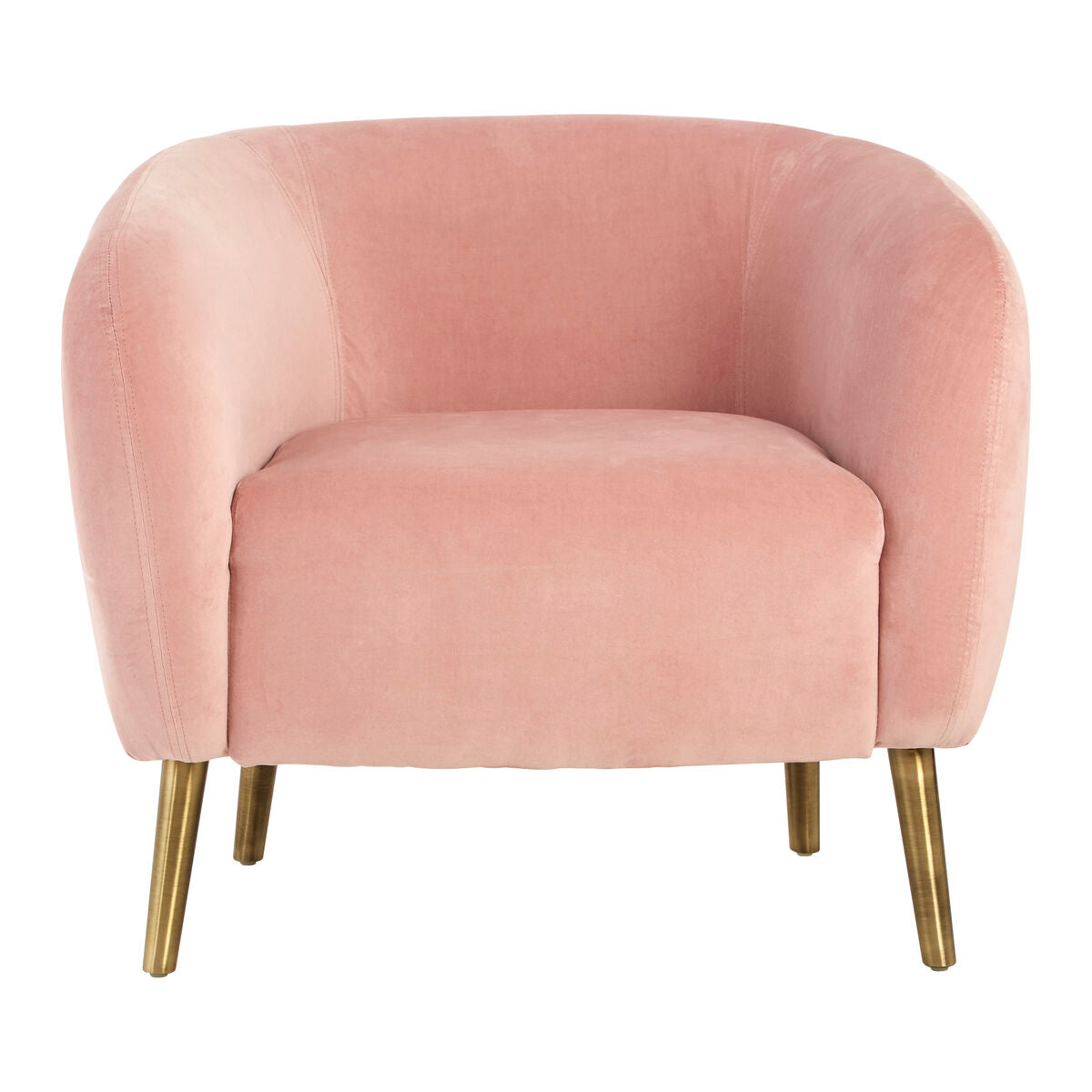Louxor Pink Velvet Round Armchair - PN Home
