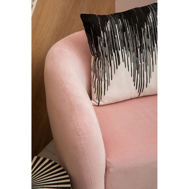 Louxor Pink Velvet Round Armchair - PN Home