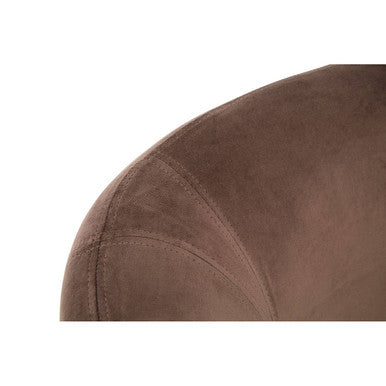 Louxor Grey Velvet Round Armchair - PN Home