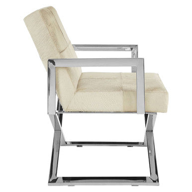 Kensington Townhouse Genuine Grey Leather Chair - PN Home