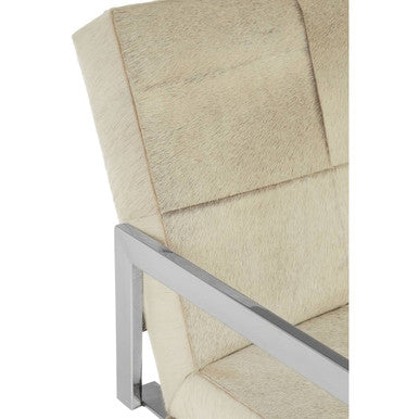 Kensington Townhouse Genuine Grey Leather Chair - PN Home