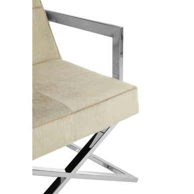 Kensington Townhouse Genuine Grey Leather Chair - PN Home