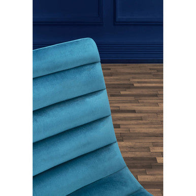 Vogue Teal Velvet Curved Lounge Chair