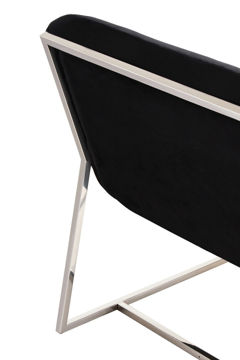 Vogue Midnight Velvet Curving Profile Lounge Chair - PN Home
