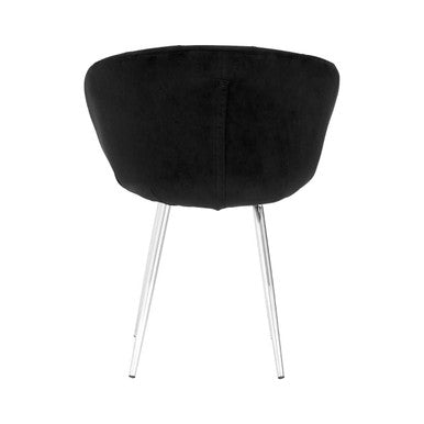 Vogue Black And Silver Velvet Chair - PN Home