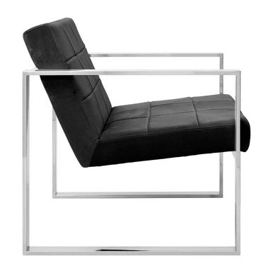 Vogue Black Velvet Lounge Chair - PN Home