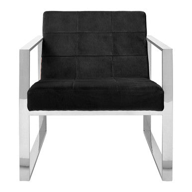Vogue Black Velvet Lounge Chair - PN Home
