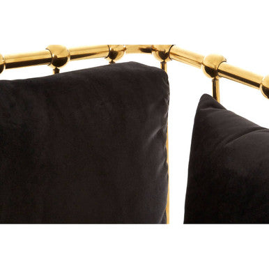 Novo Chair With Gold Finish Tapered Arms - PN Home
