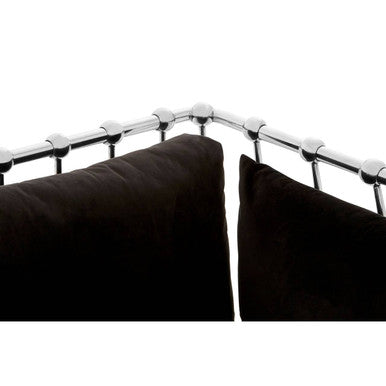 Novo Chair With Silver Finish Tapered Arms - PN Home