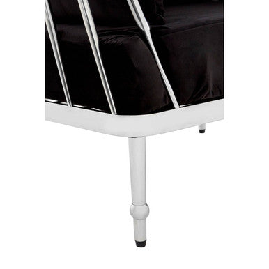 Novo Chair With Silver Finish Tapered Arms - PN Home