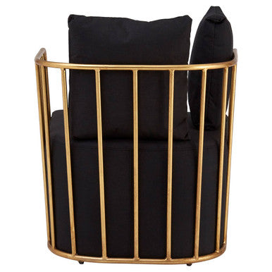 Rosina Black Linen Chair - PN Home
