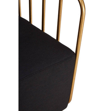 Rosina Black Linen Chair - PN Home