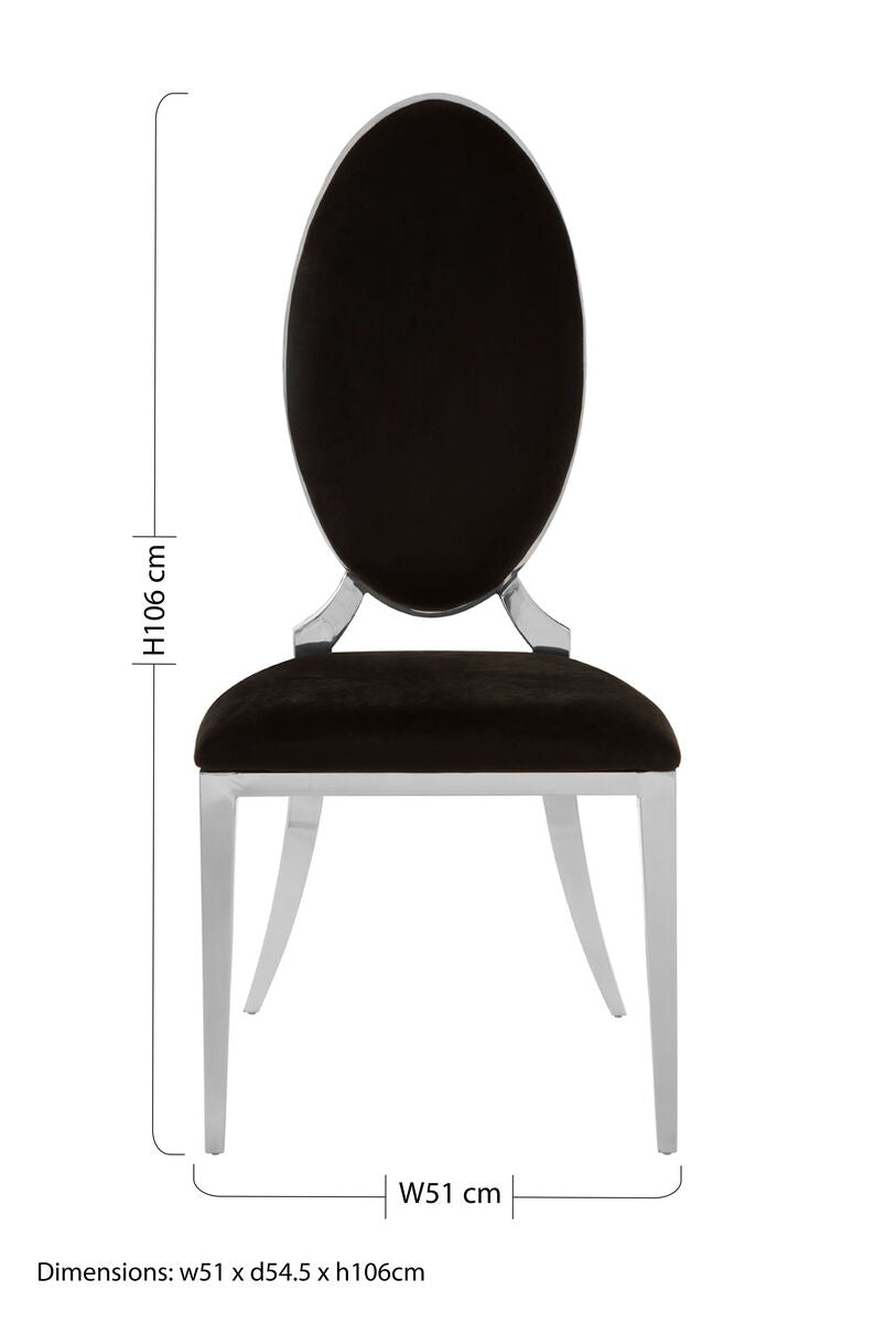 Eliza Black Velvet Dining Chair - PN Home