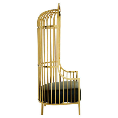 Eliza Gold Finish Dome Cage Chair - PN Home