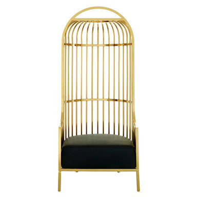 Eliza Gold Finish Dome Cage Chair - PN Home