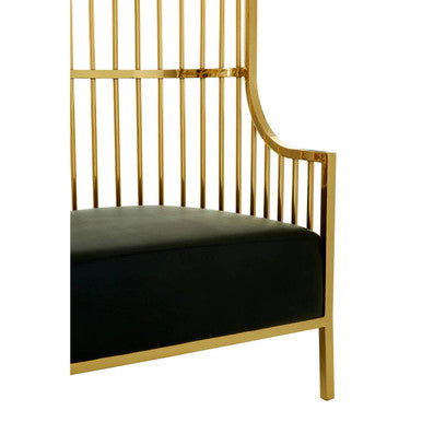 Eliza Gold Finish Dome Cage Chair - PN Home