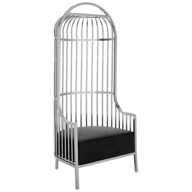 Eliza Silver Finish Dome Cage Chair - PN Home