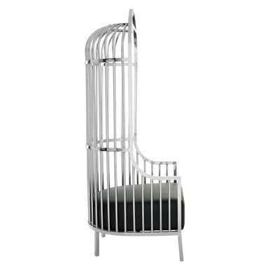 Eliza Silver Finish Dome Cage Chair - PN Home