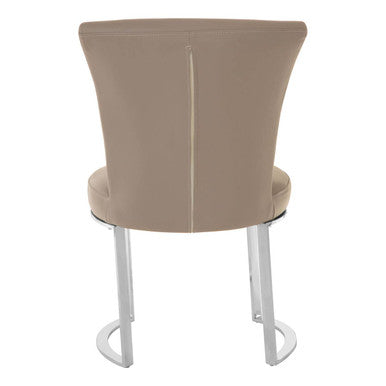 Eliza Grey Faux Leather Dining Chair - PN Home