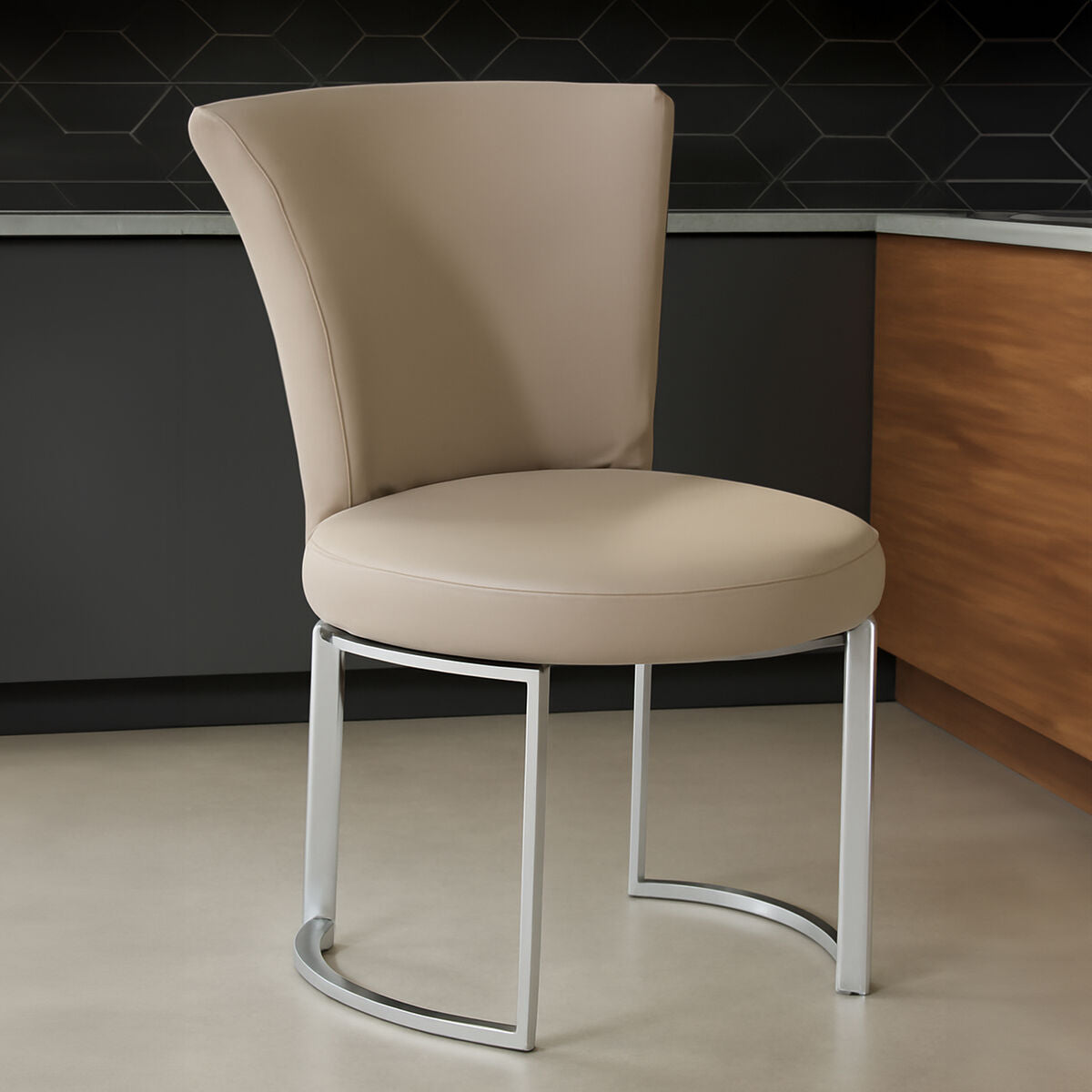 Eliza Grey Faux Leather Dining Chair - PN Home