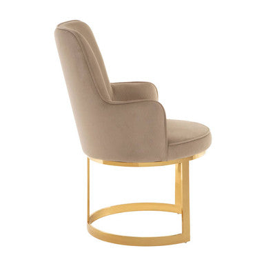 Eliza Beige Velvet Dining Chair - PN Home