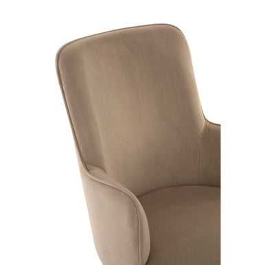 Eliza Beige Velvet Dining Chair - PN Home