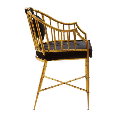 Monroe Gold Frame Accent Armchair - PN Home