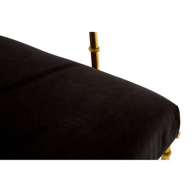 Monroe Gold and Black Velvet Accent Chair - PN Home