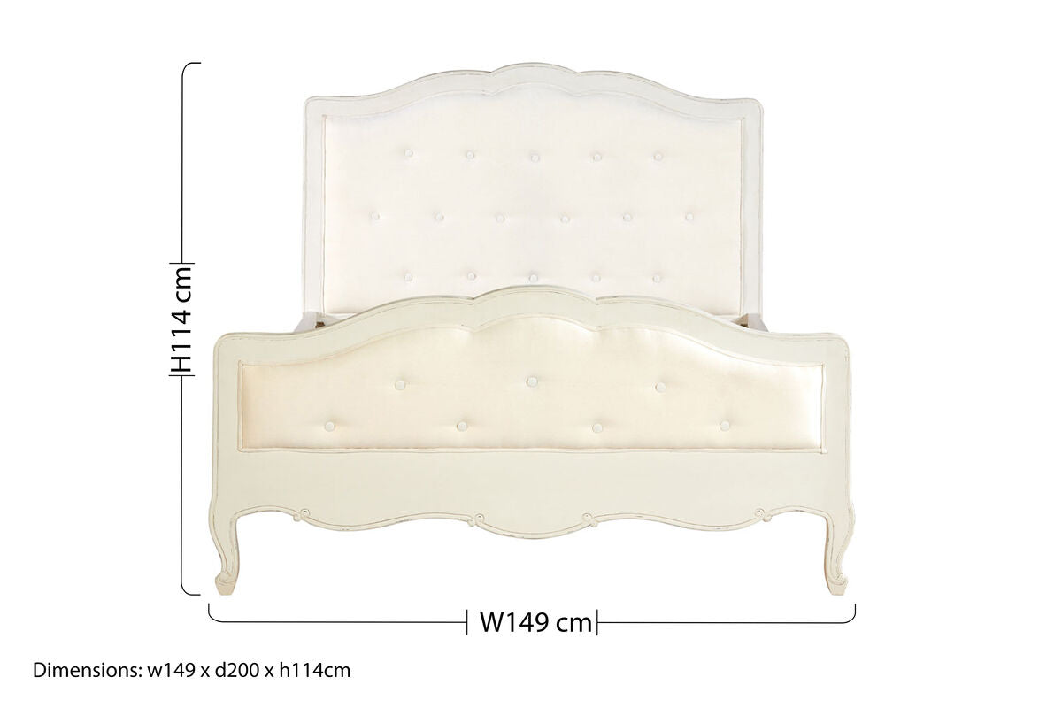 Loire White Double Bed - PN Home