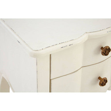 Loire 2 Drawer White Bedside Table - PN Home