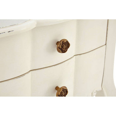 Loire 2 Drawer White Bedside Table - PN Home